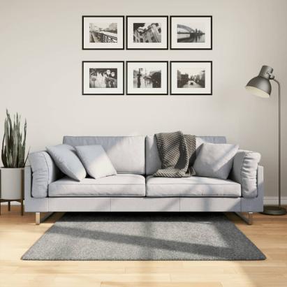 Covor pufos modern, fir lung, verde, 120x120 cm GartenMobel Dekor
