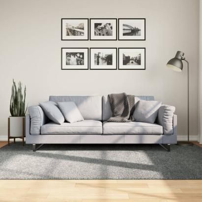 Covor pufos cu fire înalte, verde modern, 160x230 cm GartenMobel Dekor