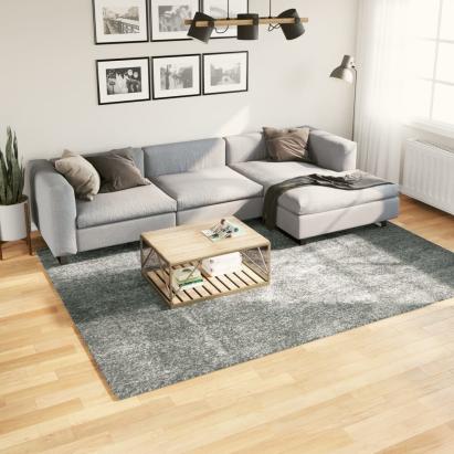 Covor pufos cu fire înalte, verde modern, 200x280 cm GartenMobel Dekor