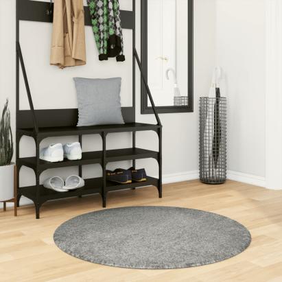 Covor pufos cu fire înalte, verde modern, Ø 100 cm GartenMobel Dekor