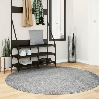 Covor pufos cu fire înalte, verde modern, Ø 160 cm GartenMobel Dekor