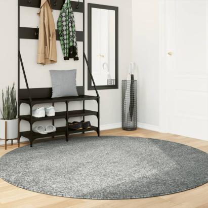Covor pufos cu fire înalte, verde modern, Ø 200 cm GartenMobel Dekor