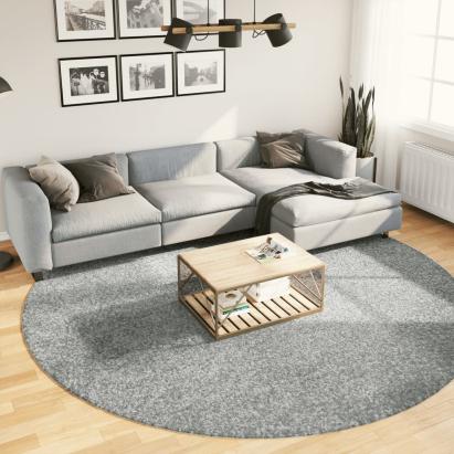 Covor pufos cu fire înalte, verde modern, Ø 280 cm GartenMobel Dekor
