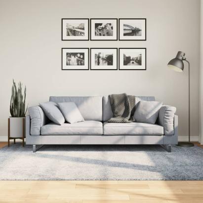 Covor pufos cu fire înalte, albastru modern, 160x230 cm GartenMobel Dekor