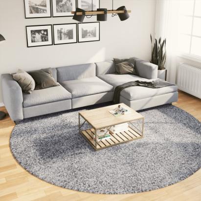 Covor pufos cu fire înalte, albastru modern, Ø 280 cm GartenMobel Dekor