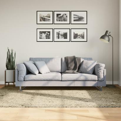 Covor pufos cu fire înalte, auriu modern, 160x230 cm GartenMobel Dekor