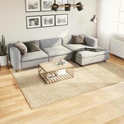 Covor pufos cu fire înalte, auriu modern, 200x280 cm GartenMobel Dekor