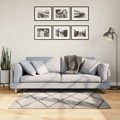 Covor pufos "PAMPLONA" cu fire înalte, bej/antracit, 120x200 cm GartenMobel Dekor