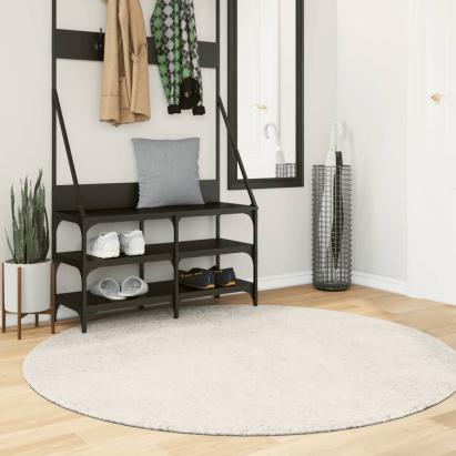 Covor ISTAN, cu fire înalte, aspect lucios, crem, Ø 160 cm GartenMobel Dekor