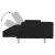 Canapea extensibilă cu 2 locuri, 2 perne, negru, textil GartenMobel Dekor