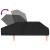 Canapea extensibilă cu 2 locuri, negru, material textil GartenMobel Dekor