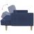 Canapea extensibilă cu 2 locuri, albastru, material textil GartenMobel Dekor