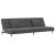 Canapea extensibilă cu 2 locuri, 2 perne, gri deschis, textil GartenMobel Dekor