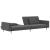 Canapea extensibilă cu 2 locuri, 2 perne, gri deschis, textil GartenMobel Dekor