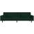 Canapea extensibilă cu 2 locuri, 2 perne, verde închis catifea GartenMobel Dekor