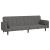 Canapea extensibilă cu 2 locuri, 2 perne, gri deschis, textil GartenMobel Dekor