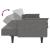 Canapea extensibilă cu 2 locuri, 2 perne, gri deschis, textil GartenMobel Dekor