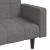 Canapea extensibilă cu 2 locuri, 2 perne, gri deschis, textil GartenMobel Dekor