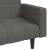 Canapea extensibilă cu 2 locuri, 2 perne, gri închis, textil GartenMobel Dekor