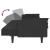 Canapea extensibilă cu 2 locuri, 2 perne, negru, textil GartenMobel Dekor