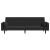 Canapea extensibilă cu 2 locuri, 2 perne, negru, catifea GartenMobel Dekor