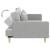 Canapea extensibilă cu 2 locuri, 2 perne, gri deschis, textil GartenMobel Dekor
