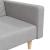 Canapea extensibilă cu 2 locuri, 2 perne, gri deschis, textil GartenMobel Dekor