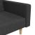 Canapea extensibilă cu 2 locuri, 2 perne, negru, textil GartenMobel Dekor