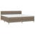 Pat box spring cu saltea, gri taupe, 200x200 cm, textil GartenMobel Dekor