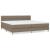 Pat box spring cu saltea, gri taupe, 200x200 cm, textil GartenMobel Dekor