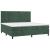 Pat box spring cu saltea, verde închis, 200x200 cm, catifea GartenMobel Dekor