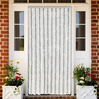 Perdea pentru insecte, gri deschis și alb, 100x220 cm, chenille GartenMobel Dekor
