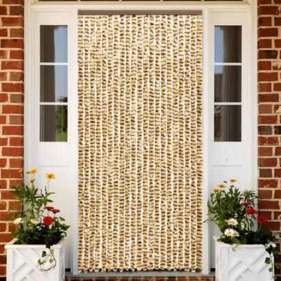 Perdea pentru insecte, bej și maro, 56x200 cm, chenille GartenMobel Dekor