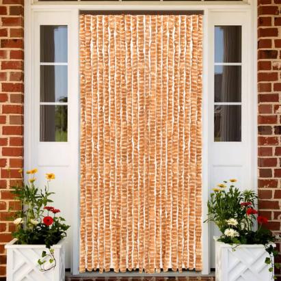 Perdea pentru insecte, ocru și alb, 100x230 cm, chenille GartenMobel Dekor
