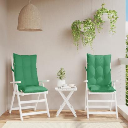 Perne scaun cu spătar înalt, 2 buc, verde, țesătură Oxford GartenMobel Dekor
