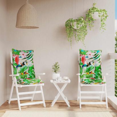 Perne de scaun spătar înalt, 2 buc., multicolor, textil oxford GartenMobel Dekor