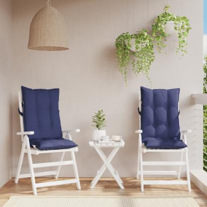 Perne scaune cu spătar înalt, 2 buc., bleumarin, textil oxford GartenMobel Dekor