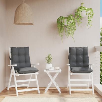 Perne scaun cu spătar mic, 2 buc., antracit, textil oxford GartenMobel Dekor
