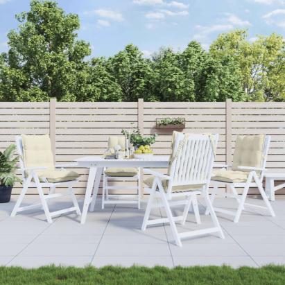 Perne scaun cu spătar mic, 4 buc., crem, textil oxford GartenMobel Dekor