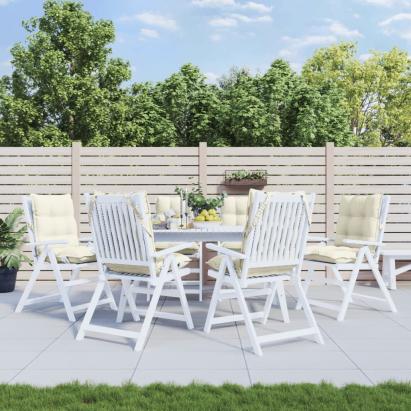 Perne scaun cu spătar mic, 6 buc., crem, textil oxford GartenMobel Dekor