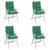 Perne scaun cu spătar mic, 4 buc., verde, textil oxford GartenMobel Dekor