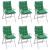 Perne scaun cu spătar mic, 6 buc., verde, textil oxford GartenMobel Dekor