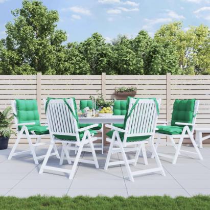 Perne scaun cu spătar mic, 6 buc., verde, textil oxford GartenMobel Dekor