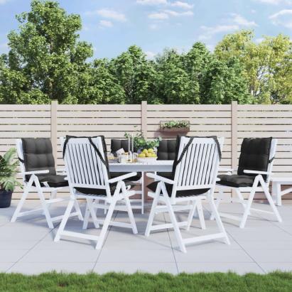 Perne scaun cu spătar mic, 6 buc., negru, textil oxford GartenMobel Dekor