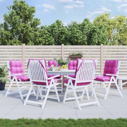 Perne de scaun cu spătar mic, 6 buc, roz, țesătură Oxford GartenMobel Dekor