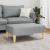 Taburet, gri deschis, 77x55x31 cm, material textil GartenMobel Dekor