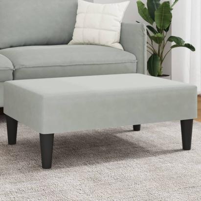Taburet, gri deschis, 77x55x31 cm, catifea GartenMobel Dekor