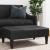 Taburet, negru, 77x55x31 cm, piele artificială GartenMobel Dekor