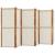 Paravan de cameră cu 6 panouri, gri deschis, 420x180 cm GartenMobel Dekor
