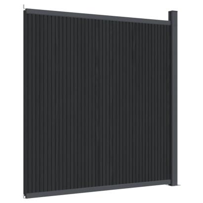 Set panouri pentru gard, gri, 173x186 cm, WPC GartenMobel Dekor